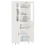 Aparador alto madera contrachapada blanco brillo 69,5x34x180 cm de , Aparadores - Ref: Foro24-3198187, Precio: 165,23 €, Desc...