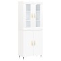 Aparador alto madera contrachapada blanco 69,5x34x180 cm de , Aparadores - Ref: Foro24-3198193, Precio: 165,26 €, Descuento: %