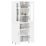 Aparador alto madera contrachapada blanco 69,5x34x180 cm de , Aparadores - Ref: Foro24-3198193, Precio: 165,26 €, Descuento: %
