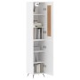 Aparador alto madera contrachapada blanco 34,5x34x180 cm de , Aparadores - Ref: Foro24-3200105, Precio: 106,47 €, Descuento: %