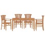 Juego de comedor para jardín 5 piezas madera maciza de teca de , Conjuntos de jardín - Ref: Foro24-3155773, Precio: 662,21 €,...