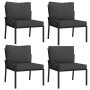 Juego de muebles de jardín 11 pzas acero con cojines gris de , Conjuntos de jardín - Ref: Foro24-3187946, Precio: 996,52 €