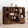Aparador alto 3 piezas madera contrachapada roble ahumado von , Sideboards - Ref: Foro24-3185316, Preis: 216,78 €, Rabatt: %