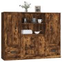 Aparador alto 3 piezas madera contrachapada roble ahumado von , Sideboards - Ref: Foro24-3185316, Preis: 216,78 €, Rabatt: %