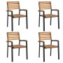 Juego de comedor de jardín 5 pzas madera maciza acacia y metal von , Gartensets - Ref: Foro24-3155416, Preis: 510,28 €, Rabat...