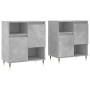Aparadores 2 uds madera contrachapada gris hormigón de , Aparadores - Ref: Foro24-3190121, Precio: 111,67 €, Descuento: %
