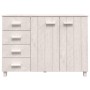 Aparador HAMAR madera maciza de pino blanco 113x40x80 cm by , Sideboards - Ref: Foro24-340445, Price: 152,38 €, Discount: %