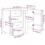 Aparador HAMAR madera maciza de pino blanco 113x40x80 cm by , Sideboards - Ref: Foro24-340445, Price: 152,38 €, Discount: %