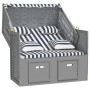 Silla Strandkorb con cojines ratán sintético madera azul blanco de , Tumbonas - Ref: Foro24-318660, Precio: 296,67 €, Descuen...