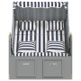 Silla Strandkorb con cojines ratán sintético madera azul blanco de , Tumbonas - Ref: Foro24-318660, Precio: 296,67 €, Descuen...