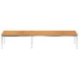 Tumbona con cojín madera maciza de acacia y acero inoxidable de , Tumbonas - Ref: Foro24-3061469, Precio: 241,78 €, Descuento: %