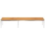 Tumbona con cojín madera maciza de acacia y acero inoxidable de , Tumbonas - Ref: Foro24-3061460, Precio: 241,78 €, Descuento: %