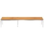 Tumbona con cojín madera maciza de acacia y acero inoxidable de , Tumbonas - Ref: Foro24-3061462, Precio: 240,67 €, Descuento: %