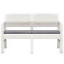 Set de muebles de jardín 4 piezas con cojines plástico blanco von , Gartensets - Ref: Foro24-3052964, Preis: 340,77 €, Rabatt: %