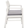 Set de muebles de jardín 4 piezas con cojines plástico blanco von , Gartensets - Ref: Foro24-3052964, Preis: 340,77 €, Rabatt: %