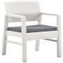 Set de muebles de jardín 4 piezas con cojines plástico blanco von , Gartensets - Ref: Foro24-3052964, Preis: 340,77 €, Rabatt: %