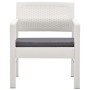 Set de muebles de jardín 4 piezas con cojines plástico blanco von , Gartensets - Ref: Foro24-3052964, Preis: 340,77 €, Rabatt: %