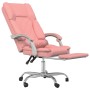 Silla de oficina reclinable masaje cuero sintético rosa by , Office chairs - Ref: Foro24-349691, Price: 119,61 €, Discount: %