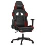Silla gaming masaje reposapiés cuero sintético negro rojo tinto by , Gaming chairs - Ref: Foro24-345529, Price: 123,63 €, Dis...
