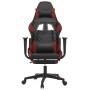 Silla gaming masaje reposapiés cuero sintético negro rojo tinto by , Gaming chairs - Ref: Foro24-345529, Price: 123,63 €, Dis...