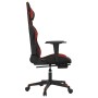 Silla gaming masaje reposapiés cuero sintético negro rojo tinto by , Gaming chairs - Ref: Foro24-345529, Price: 123,63 €, Dis...