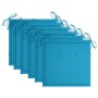 Sillas de jardín 6 uds madera maciza de teca con cojines azules de , Sillas de jardín - Ref: Foro24-3062545, Precio: 415,47 €