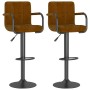 Taburetes de cocina 2 unidades terciopelo marrón by , Kitchen stools - Ref: Foro24-334657, Price: 144,79 €, Discount: %