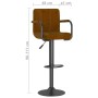 Taburetes de cocina 2 unidades terciopelo marrón by , Kitchen stools - Ref: Foro24-334657, Price: 144,79 €, Discount: %