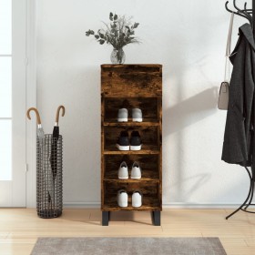 Mueble zapatero madera contrachapada roble ahumado 40x36x105 cm by , Shoe racks and shoe organizers - Ref: Foro24-831473, Pri...
