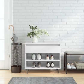 Mueble zapatero madera contrachapada blanco brillo 70x36x60 cm by , Shoe racks and shoe organizers - Ref: Foro24-831438, Pric...