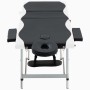 Camilla de masaje plegable 3 zonas aluminio negro y blanco by , massage tables - Ref: Foro24-110236, Price: 159,67 €, Discoun...
