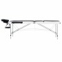 Camilla de masaje plegable 3 zonas aluminio negro y blanco by , massage tables - Ref: Foro24-110236, Price: 159,67 €, Discoun...