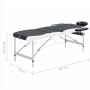 Camilla de masaje plegable 3 zonas aluminio negro y blanco by , massage tables - Ref: Foro24-110236, Price: 159,67 €, Discoun...