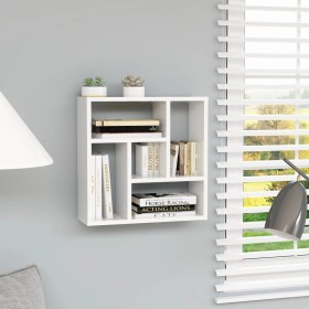 Estantería pared contrachapada blanco brillante 45,1x16x45,1 cm von , Regale und Regale - Ref: Foro24-802954, Preis: 39,78 €,...