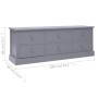 Mueble para TV madera de paulownia gris oscuro 108x30x40 cm von , TV-Möbel - Ref: Foro24-338526, Preis: 141,01 €, Rabatt: %