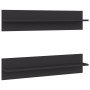 Estante de pared 2 uds madera contrachapada gris 80x11,5x18 cm by , Shelves and shelves - Ref: Foro24-807337, Price: 19,14 €,...