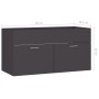 Armario para lavabo madera contrachapada gris 90x38,5x46 cm von , Badezimmermöbel - Ref: Foro24-804667, Preis: 48,81 €, Rabat...