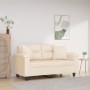 Sofá de 2 plazas con cojines tela de microfibra beige 120 cm von , Sofas - Ref: Foro24-3200970, Preis: 267,57 €, Rabatt: %