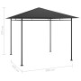 Cenador gris antracita 3x3x2,7 m 180 g/m² de , Carpas y cenadores - Ref: Foro24-313920, Precio: 185,71 €, Descuento: %