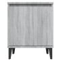 Mesitas de noche con patas de metal gris Sonoma 40x30x50 cm de , Mesitas de noche - Ref: Foro24-813119, Precio: 58,20 €, Desc...