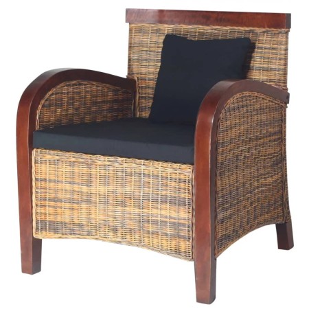 Sillón de ratán tejido a mano by , Armchairs - Ref: Foro24-242025, Price: 200,58 €, Discount: %