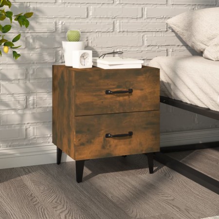 Mesita de noche color roble ahumado 40x35x47,5 cm de , Mesitas de noche - Ref: Foro24-817291, Precio: 33,65 €, Descuento: %