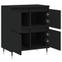 Aparador de madera contrachapada negro 60x35x70 cm by , Sideboards - Ref: Foro24-831205, Price: 74,26 €, Discount: %