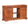 Aparador de madera maciza de acacia 135x35x75 cm by , Sideboards - Ref: Foro24-323543, Price: 277,82 €, Discount: %