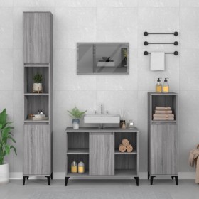 Armario de lavabo madera contrachapada gris Sonoma 80x33x60 cm von , Badezimmerwaschtische - Ref: Foro24-821298, Preis: 70,48...