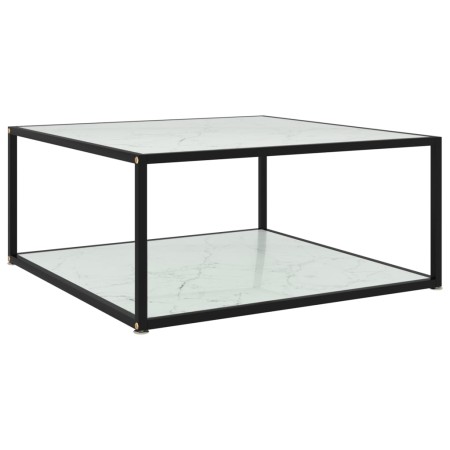 Mesa de centro vidrio templado blanco 60x60x35 cm de , Mesas de centro - Ref: Foro24-322894, Precio: 94,63 €, Descuento: %