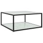 Mesa de centro vidrio templado blanco 60x60x35 cm de , Mesas de centro - Ref: Foro24-322894, Precio: 94,63 €, Descuento: %