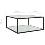 Mesa de centro vidrio templado blanco 60x60x35 cm de , Mesas de centro - Ref: Foro24-322894, Precio: 94,63 €, Descuento: %