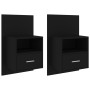 Mesitas de noche de pared 2 unidades negras by , Nightstands - Ref: Foro24-811010, Price: 112,71 €, Discount: %