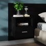 Mesitas de noche de pared 2 unidades negras by , Nightstands - Ref: Foro24-811010, Price: 112,71 €, Discount: %